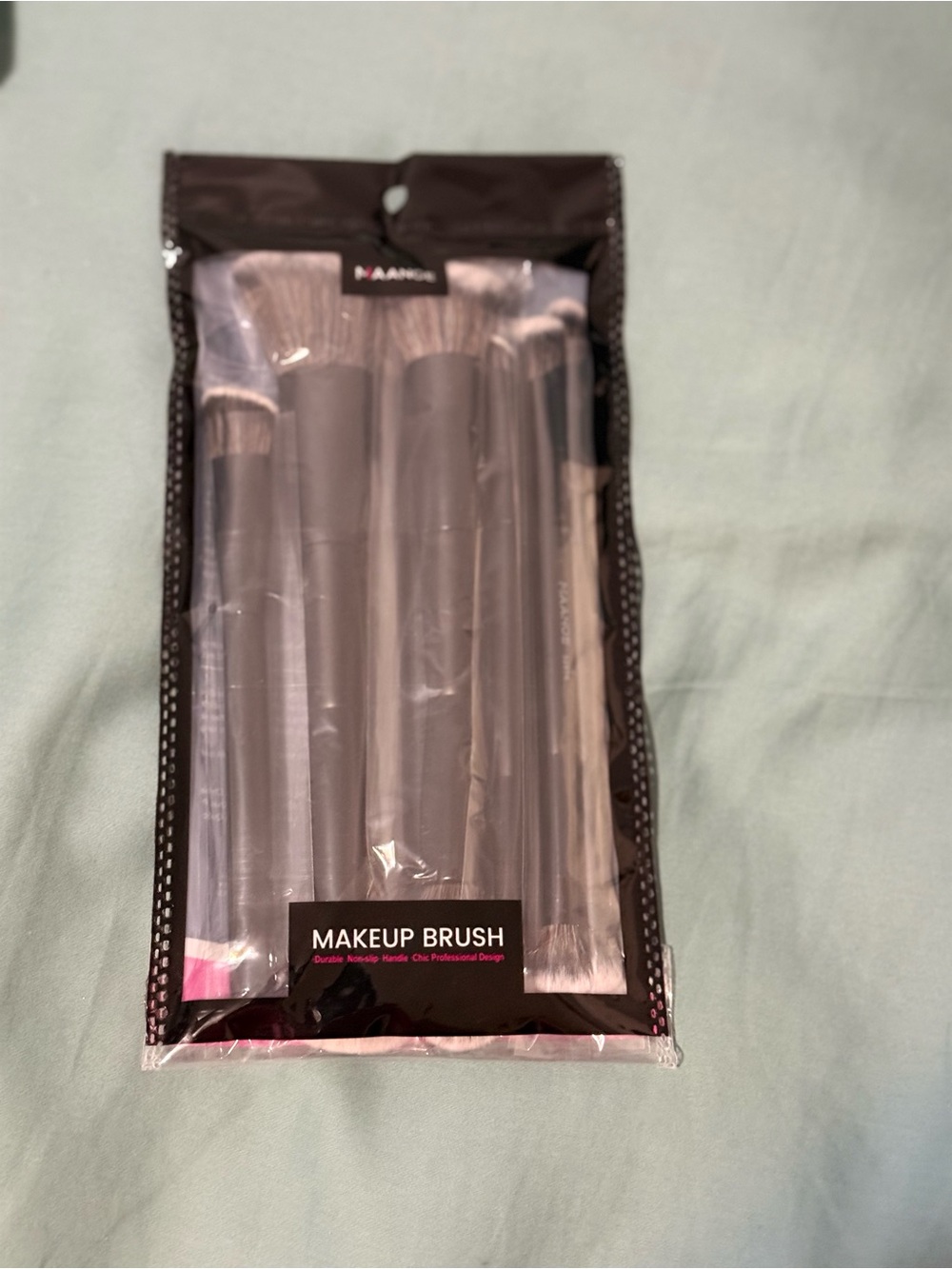 Makeup Brush Set - Black and Silver Bristles